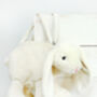 Cream Bunny Bag With Engraved Silver Heart Gift Boxed, thumbnail 2 of 4