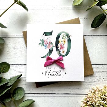 Personalised 50th Birthday Card For Her, 3 of 3