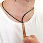 Personalised Wooden Men's Geometric Necklace, thumbnail 3 of 5