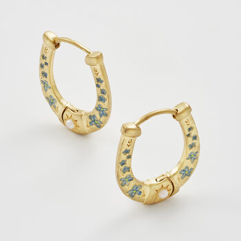 Gold Lucky In Love Hoop Earrings, 6 of 9