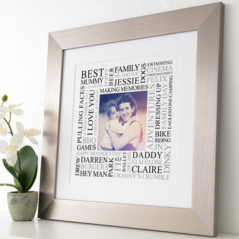 Personalised Mummy And Me Memories Photo Word Art, 8 of 11