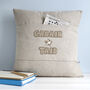 Personalised Linen Christmas Cushion With Pocket Gift, thumbnail 7 of 12