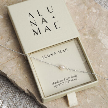 Maddie Bridesmaid Freshwater Pearl Sterling Silver Necklace, 2 of 10