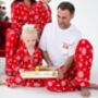 Family Christmas Red Snowflake Personalised Pyjamas, thumbnail 3 of 11