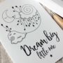 Dream Big Little One, Illustrated New Baby Card, thumbnail 1 of 2