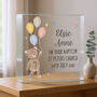 Teddy And Balloons Nursery Personalised Crystal Token, thumbnail 1 of 5