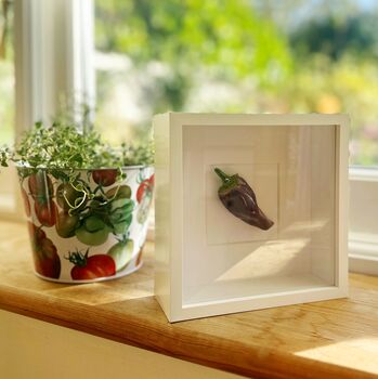 Kitchen Wall Decor: Purple Pepper Wall Art, 2 of 3