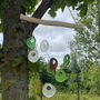 Recycled Glass Bottle Driftwood Wind Chime, thumbnail 2 of 5