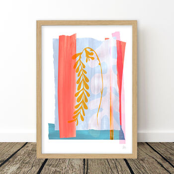 Colourful Abstract Leaf Print Set – Vibrant Modern Wall Art Trio, 9 of 12