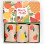 Women's Citrus Fruit Print Bamboo Socks Gift Set, thumbnail 1 of 5