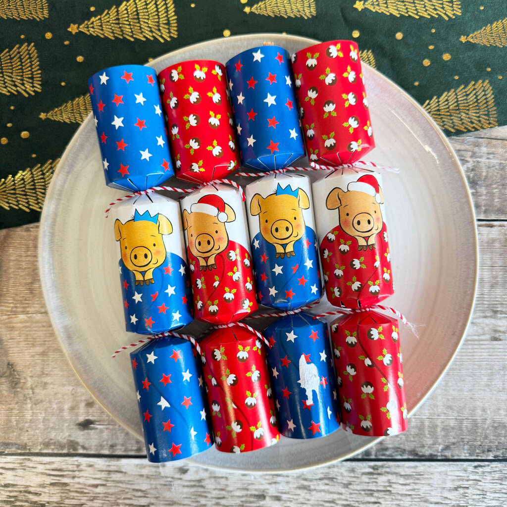 Six Pigs In Blankets Game Christmas Crackers Set, 1 of 6