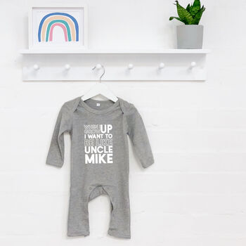When I Grow Up I Want To Be Like… Personalised Babygrow, 5 of 11