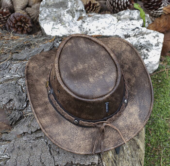 Soft Foldable Leather Hat Unisex, 11 of 12