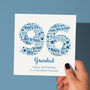 Blue Star Personalised 96th Birthday Card, thumbnail 1 of 5