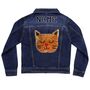 Personalised Kids Denim Jacket Reversible Sequin Cat, thumbnail 7 of 9