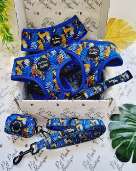 Wild Spirit Aqua Blue Leopard Dog Harness, 6 of 6