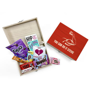 Personalised Motivational Vegan Chocolate Snacks Box, 7 of 9