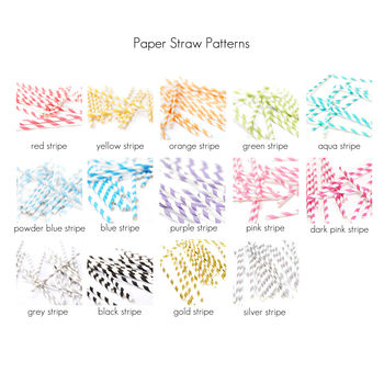 Striped Paper Party Straws, 4 of 12