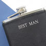 Personalised 6oz Leather Hip Flask, thumbnail 4 of 7