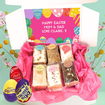 Personalised Cake And Chocolate Easter Egg Gift Box, 2 of 3