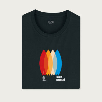 Surfboard Organic Black Beach T Shirt, 2 of 6