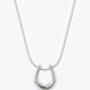 Gold Or Silver Women’s Chunky Horseshoe Pendant Necklace, Minimalist Jewellery, thumbnail 5 of 5
