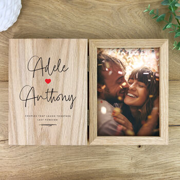 Personalised Couples Names Book Photo Frame, 2 of 7