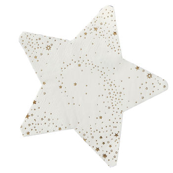 Gold Foiled Star Shaped Paper Napkin, 2 of 3