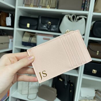 Personalised Saffiano Leather Card Holder Wallet Purse, 2 of 5