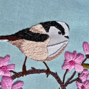 Cherry Blossom And Long Tailed Tit Embroidery Kit, 4 of 9
