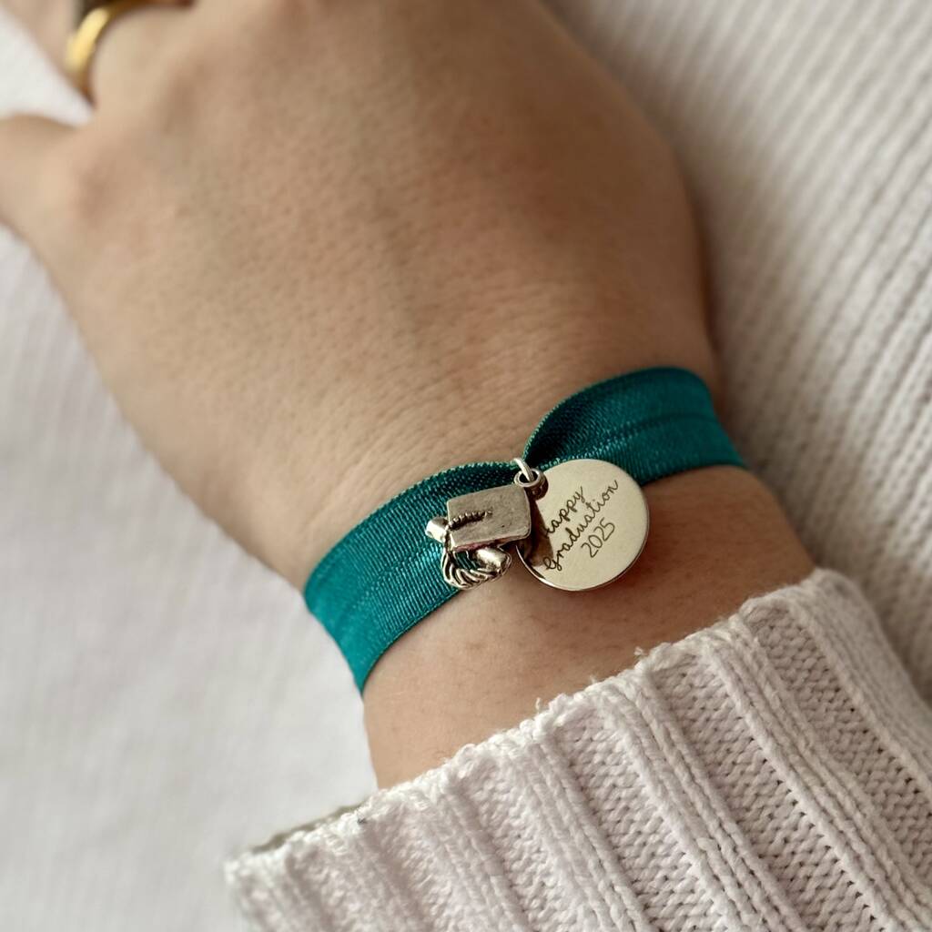 Personalised Graduation Stretch Charm Bracelet, 1 of 4