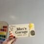 Personalised Wooden Car Garage Playroom Sign Montessori Pretend Play Accessory, thumbnail 2 of 7