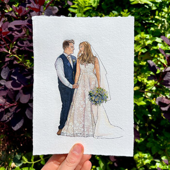 Personalised Couple's People Portrait In Watercolour, 9 of 12