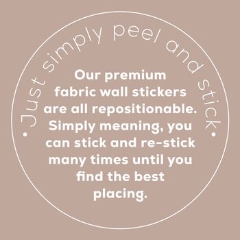 Sweet Fabric Teddy Bear Wall Stickers, 4 of 6