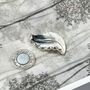 Forest Tree Print Scarf And Magnetic Leaf Brooch, thumbnail 5 of 5
