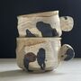 Ceramic Splatter Coffee Cups: Espresso Lovers' Gift In Hand Painted Splash Designs, thumbnail 6 of 7