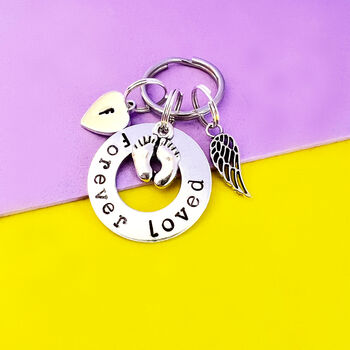 Footprints And Angel Wings Forever Loved Keyring, 4 of 10
