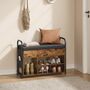 Shoe Storage Bench With Inner Compartment And Handles, thumbnail 2 of 10