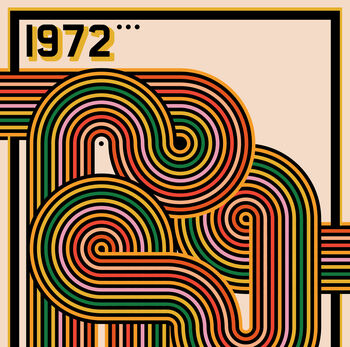 Personalised 70's Style Birth Year Print, 3 of 5