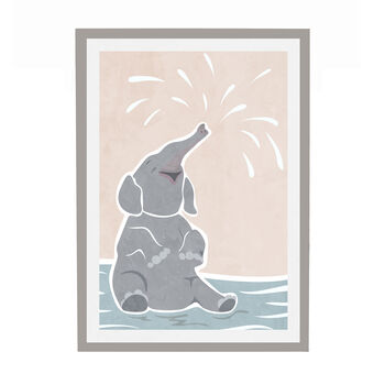 Cute Elephant Scandi Nursery Children's Art Print, 3 of 7