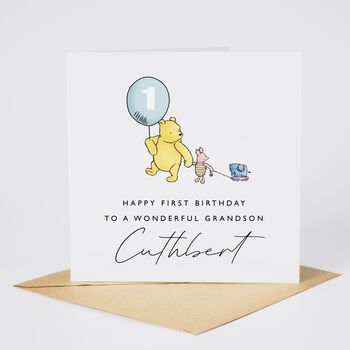 Winnie The Pooh 1st Birthday Granddaughter Card *Fully Personalised, 4 of 6