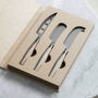 Set Of Three Oak Cheese Knives, thumbnail 3 of 3