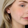 Sterling Silver And Yellow Gold Daffodil Stud Earrings, thumbnail 2 of 9