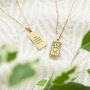 Personalised Three Of Swords Heart Tarot Card Necklace, thumbnail 2 of 6