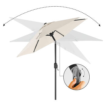 200 Cm Garden Parasol Sunshade Umbrella With Metal Pole, 5 of 9