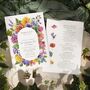 Colourful Summer Flowers A5 Wedding Invitation, thumbnail 1 of 6