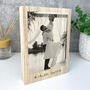 Personalised Freestanding One Photo Giant Wooden Block 21cm X 15cm Portrait, thumbnail 4 of 6