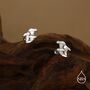 Chanterelle Mushroom Stud Earrings In Sterling Silver, thumbnail 1 of 12