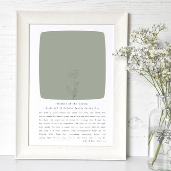 Mother Of The Bride Mother / Groom Poem A4 Print, 3 of 5