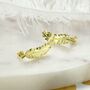Gold Plated Sterling Silver Feather Stud Earrings, thumbnail 2 of 3